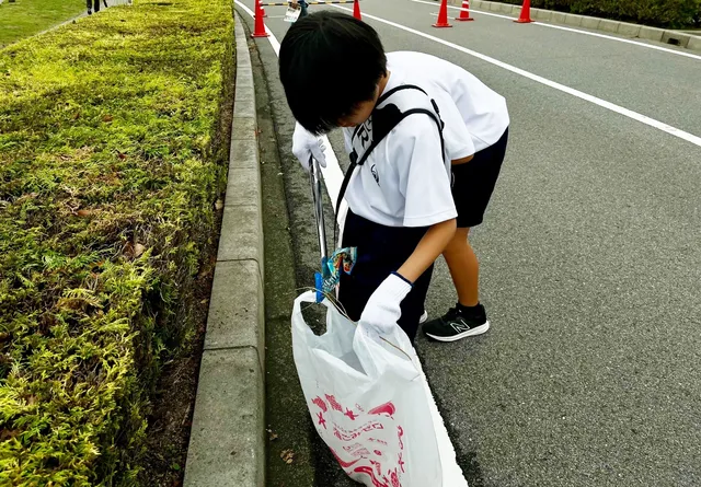 関ケ原合戦祭り2024中学生とごみ拾い_241027_3