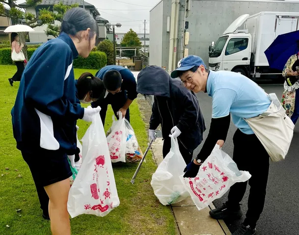 関ケ原合戦祭り2024中学生とごみ拾い_241027_4